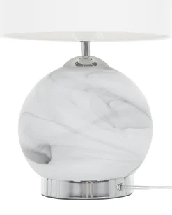 Tischlampe Weis 40 Cm Trommelform Uele