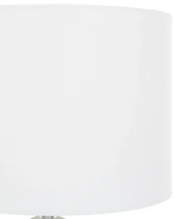 Tischlampe Weis 40 Cm Trommelform Uele