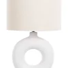 Tischlampe Weis 58 Cm Trommelform Venta