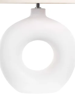 Tischlampe Weis 58 Cm Trommelform Venta