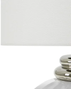 Tischlampe Weis 45 Cm Trommelform Neris
