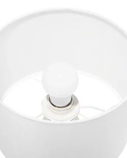 Tischlampe Weis / Gold 35 Cm Geometrisch Maroni