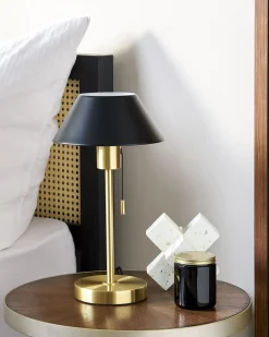 Tischleuchte Metall Schwarz/Gold 37 Cm Caparo