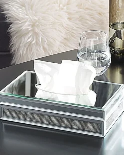 Tucherbox Halter Spiegel-Optik Silber 25 X 15 Cm Charly