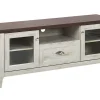 Tv-Mobel Beige / Dunkler Holzfarbton 141 X 42 X 58 Cm Medan