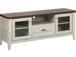 Tv-Mobel Beige / Dunkler Holzfarbton 141 X 42 X 58 Cm Medan