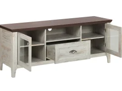 Tv-Mobel Beige / Dunkler Holzfarbton 141 X 42 X 58 Cm Medan