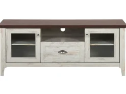 Tv-Mobel Beige / Dunkler Holzfarbton 141 X 42 X 58 Cm Medan