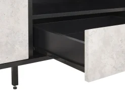 Tv-Mobel Betonoptik / Schwarz 177 X 40 X 46 Cm Blackpool