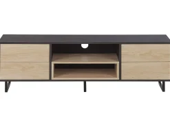 Tv-Mobel Dunkler / Heller Holzfarbton 140 X 35 X 44 Cm Maine