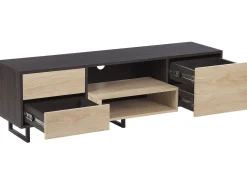 Tv-Mobel Dunkler / Heller Holzfarbton 140 X 35 X 44 Cm Maine