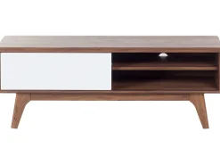 Tv-Mobel Dunkler Holzfarbton / Weis 117 X 35 X 44 Cm Buffalo