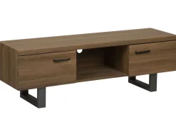 Tv-Mobel Dunkler Holzfarbton 2 Turen 140 X 41 X 47 Cm Timber