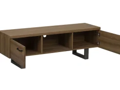 Tv-Mobel Dunkler Holzfarbton 2 Turen 140 X 41 X 47 Cm Timber