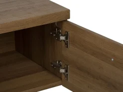 Tv-Mobel Dunkler Holzfarbton 2 Turen 140 X 41 X 47 Cm Timber