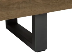 Tv-Mobel Dunkler Holzfarbton 2 Turen 140 X 41 X 47 Cm Timber