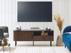 Tv-Mobel Dunkler Holzfarbton / Schwarz Jose
