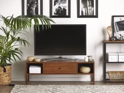 Tv-Mobel Dunkler Holzfarbton Mit Schubalde 120 X 40 X 41 Cm Clinton