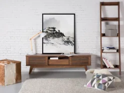 Tv-Mobel Dunkler Holzfarbton Mit Schublade 149 X 35 X 44 Cm Detroit