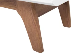 Tv-Mobel Dunkler Holzfarbton / Weis Mit Schublade 149 X 35 X 44 Cm Detroit