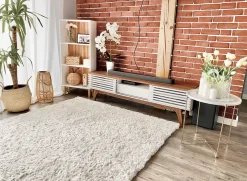 Tv-Mobel Dunkler Holzfarbton / Weis Mit Schublade 149 X 35 X 44 Cm Detroit