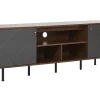Tv-Mobel Grau / Dunkler Holzfarbton 160 X 40 X 56 Cm Palmer