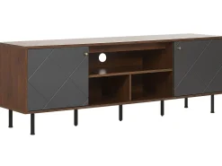 Tv-Mobel Grau / Dunkler Holzfarbton 160 X 40 X 56 Cm Palmer
