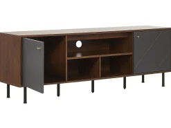 Tv-Mobel Grau / Dunkler Holzfarbton 160 X 40 X 56 Cm Palmer