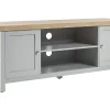Tv-Mobel Grau / Heller Holzfarbton 130 X 39 X 51 Cm Hamp