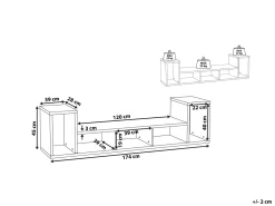 Tv-Mobel Heller Holzfarbton 174 X 28 X 45 Cm Cordoba