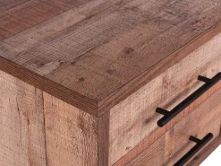 Tv-Mobel Heller Holzfarbton Mit 4 Schubladen 127 X 40 X 51 Cm Atlanta