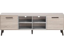 Tv-Mobel Heller Holzfarbton / Grau 180 X 40 X 60 Cm Alloa