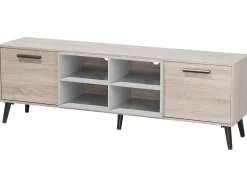 Tv-Mobel Heller Holzfarbton / Grau 180 X 40 X 60 Cm Alloa