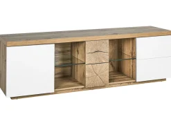 Tv-Mobel Heller Holzfarbton / Weis 160 X 40 X 52 Cm Farada