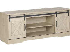 Tv-Mobel Heller Holzfarbton 2 Schiebeturen 150 X 40 X 60 Cm Ulan