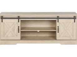 Tv-Mobel Heller Holzfarbton 2 Schiebeturen 150 X 40 X 60 Cm Ulan