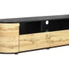 Tv-Mobel Heller Holzfarbton / Schwarz 160 X 40 X 44 Cm Jerome
