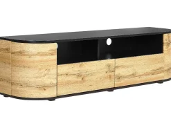 Tv-Mobel Heller Holzfarbton / Schwarz 160 X 40 X 44 Cm Jerome