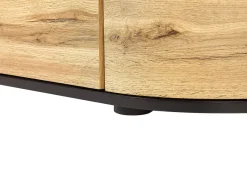 Tv-Mobel Heller Holzfarbton / Schwarz 160 X 40 X 44 Cm Jerome