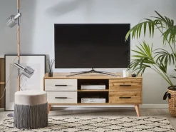 Tv-Mobel Heller Holzfarbton 120 X 40 X 49 Cm Florida