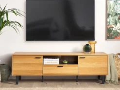 Tv-Mobel Heller Holzfarbton / Schwarz Claremont