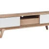 Tv-Mobel Heller Holzfarbton / Weis 149 X 35 X 44 Cm Eerie