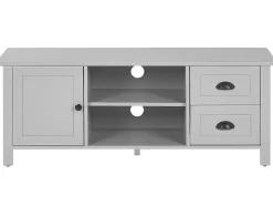 Tv-Mobel Hellgrau Mit 2 Schubladen 120 X 42 X 46 Cm Honolulu