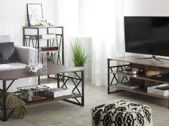 Tv-Mobel Holzoptik Taupe 120 X 51 X 57 Cm Carlisle