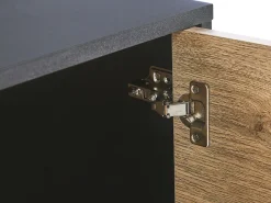 Tv-Mobel Schwarz / Heller Holzfarbton 160 X 41 X 52 Cm Arkley
