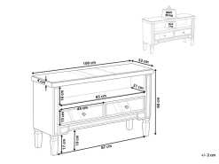 Tv-Mobel Spiegeleffekt Mit 2 Schubladen 100 X 33 X 60 Cm Nicea