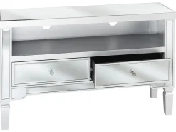 Tv-Mobel Spiegeleffekt Mit 2 Schubladen 100 X 33 X 60 Cm Nicea