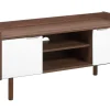 Tv-Mobel Weis / Dunkler Holzfarbton 118 X 40 X 56 Cm Madera