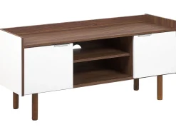 Tv-Mobel Weis / Dunkler Holzfarbton 118 X 40 X 56 Cm Madera