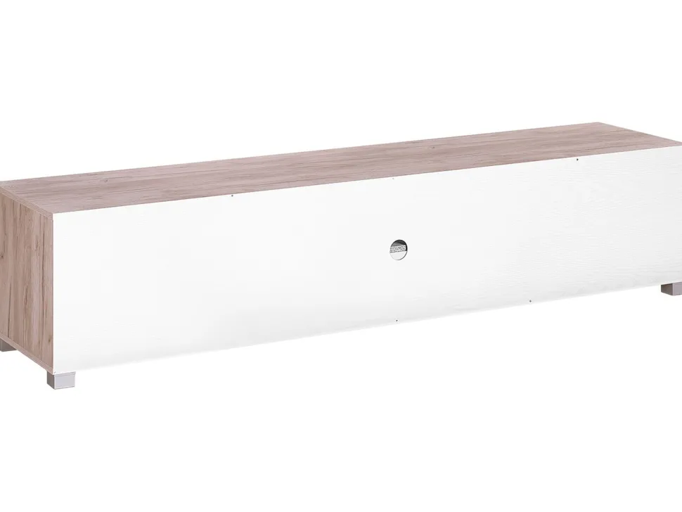 Tv-Mobel Weis / Heller Holzfarbton 180 X 41 X 41 Cm Lincoln